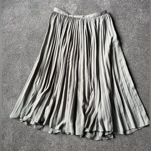 Dries Van Noten Light Gray Pleated Circle Skirt